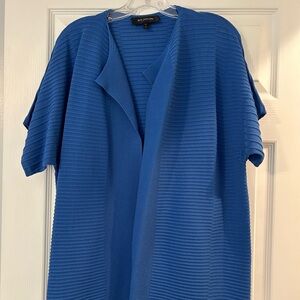 St. John Blue Open Front Knit Cardigan Women’s Small